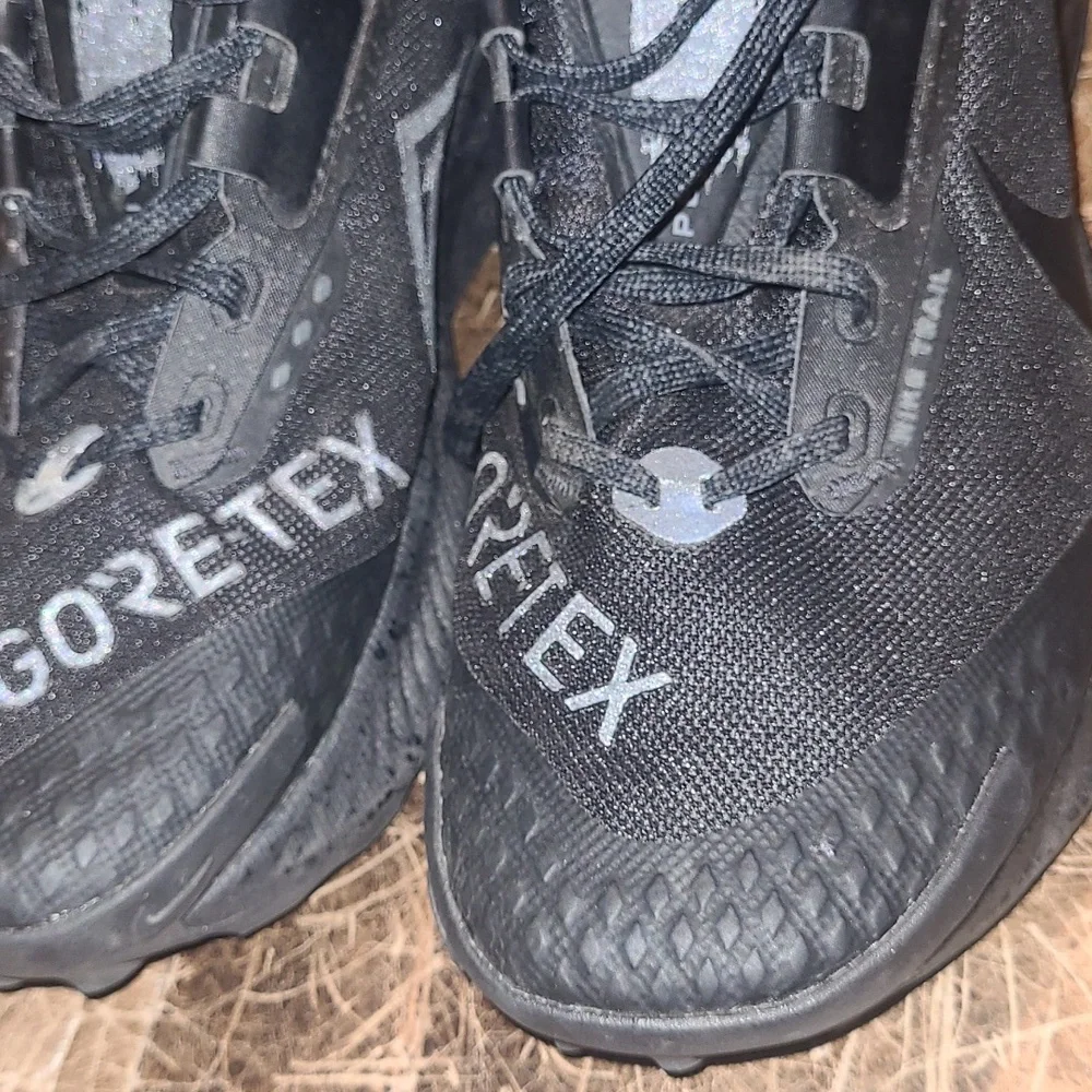 Nike Pegasus Trail 3 GTX.  Triple Black.  Size 7.5 Men. - Picture 5 of 13